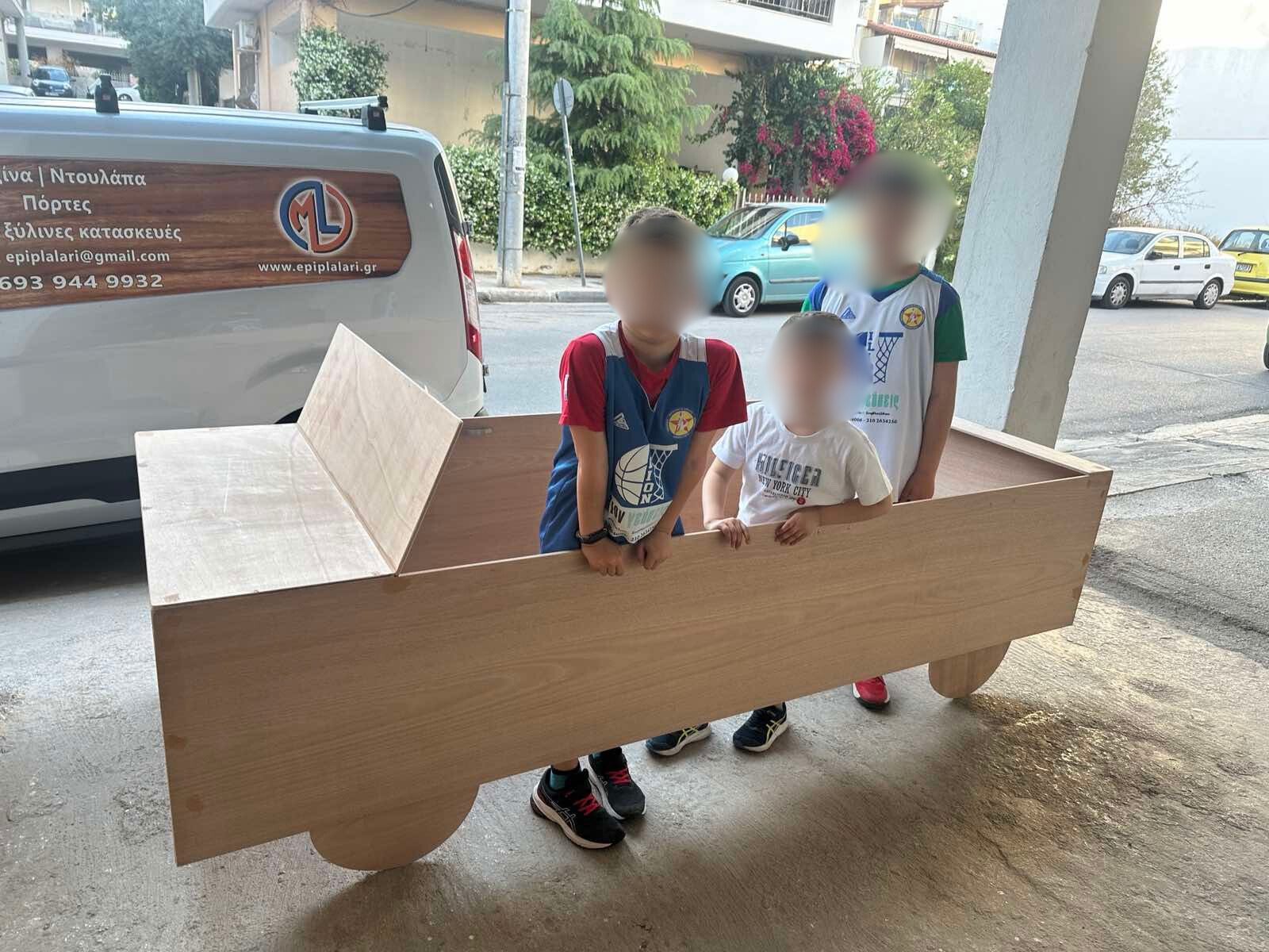 Μοναδικό Παιδικό Όχημα από Ανοιχτόχρωμο Ακατέργαστο Ξύλο ∣ Custom, Ειδικές κατασκευές, Παιδικό όχημα, Ακατέργαστο ξύλο, Custom κατασκευή, Παιδικά έπιπλα