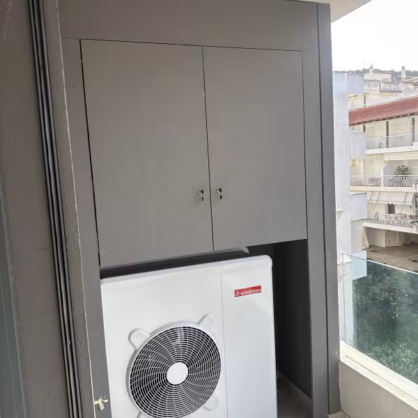 Ανθρακί Ξύλινο Ντουλάπι Αποθήκευσης ∣ Κάλυμμα Εξωτερικής Μονάδας Custom, Ειδικές κατασκευές, Ντουλάπι αποθήκευσης, Ανθρακί, Κάλυμμα εξωτερικής μονάδας, Custom κατασκευή