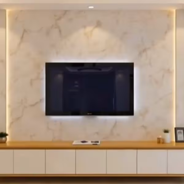 Έπιπλο TV με Λευκά Συρτάρια, Ξύλινη Επιφάνεια & Μαρμάρινη Επένδυση ∣ Custom, Ειδικές κατασκευές, Έπιπλο τηλεόρασης, Μαρμάρινη επένδυση, Ξύλινη επιφάνεια, Custom κατασκευή